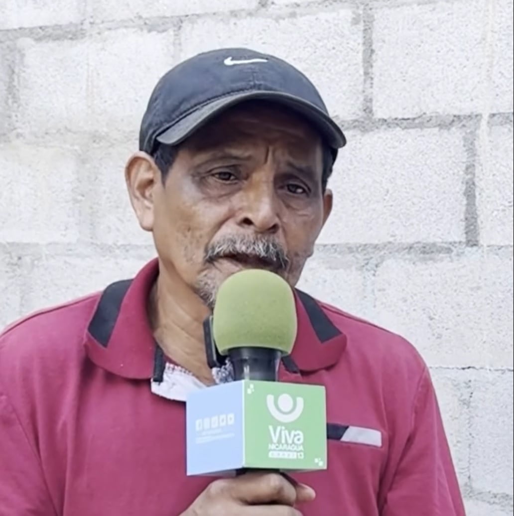 Don Máximo Merlo nunca creyó en la versión que le dio el sospechoso del femicidio de su hija. Foto Viva Nicaragua-Canal 13.