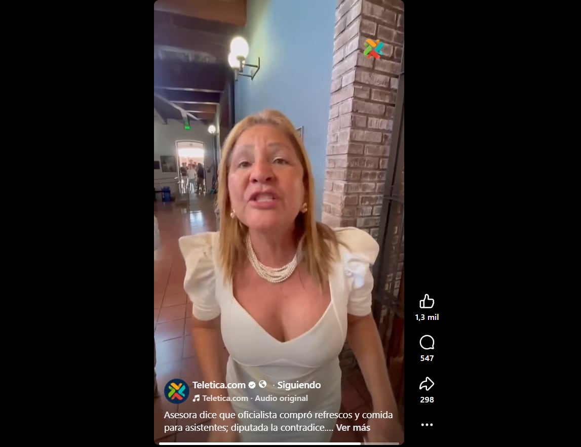 La diputada Ana Ruth Esquivel dijo enérgicamente que esa alimentación no venía de su bolsillo.