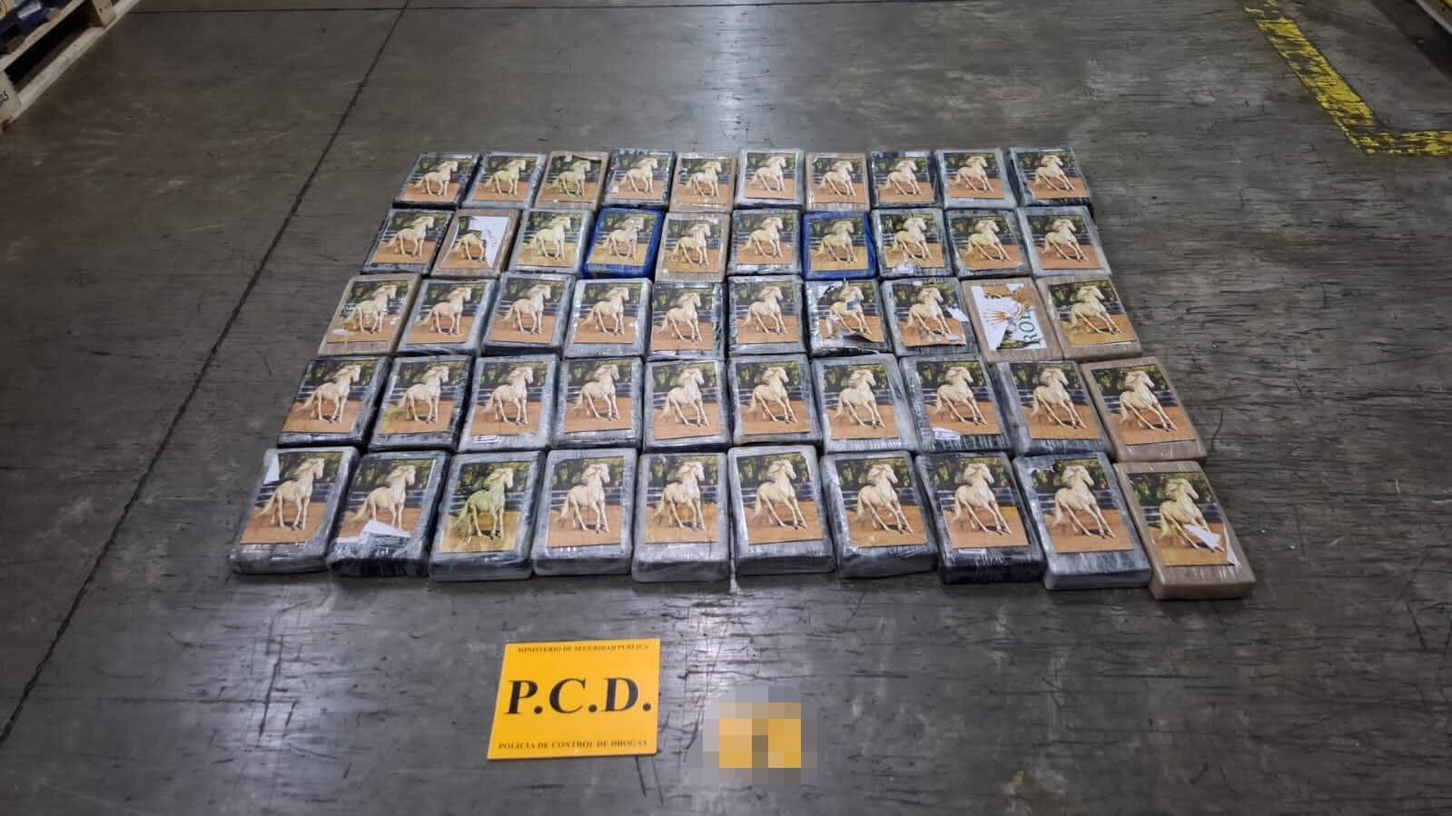 Droga decomisada en la terminal de contenedores de Limón