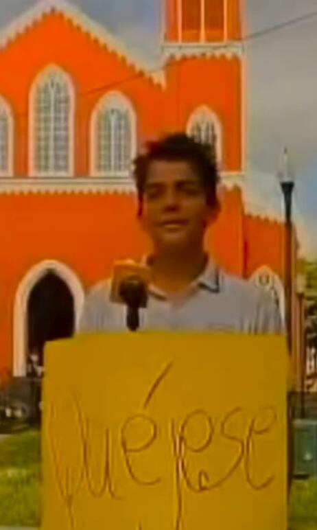 Así lucía el humorista Edson Picado cuando tenía 13 años y asistía al colegio de Grecia, en Alajuela.
