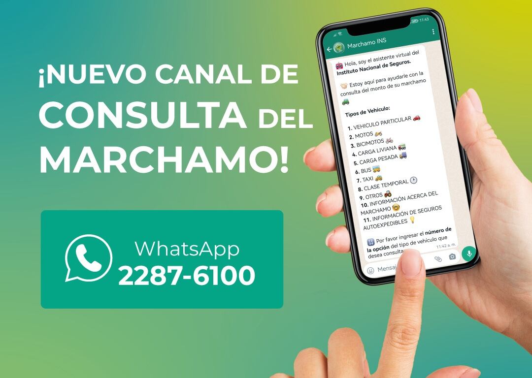 Ahora se puede consultar el monto del marchamo por WhatsApp