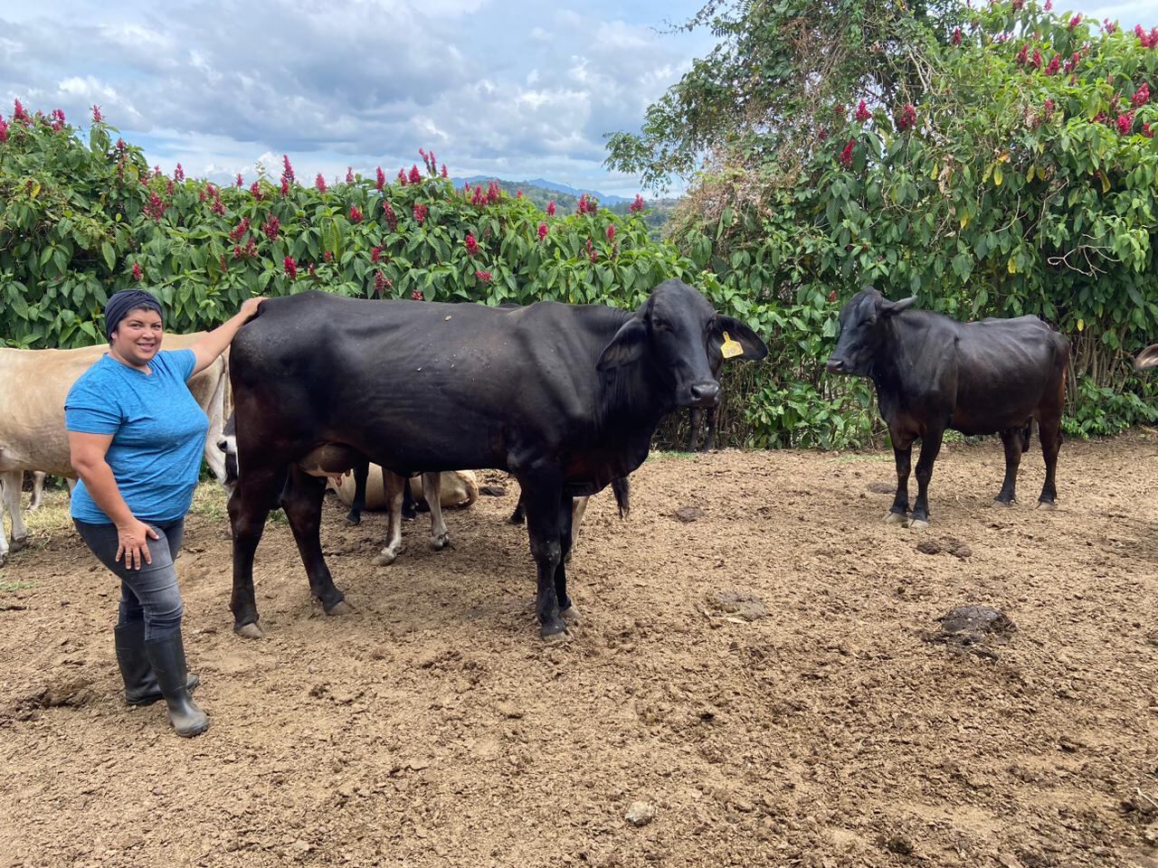 Karla Sancho es ganadera y el año pasado obtuvo un préstamo para hacer crecer su negocio.