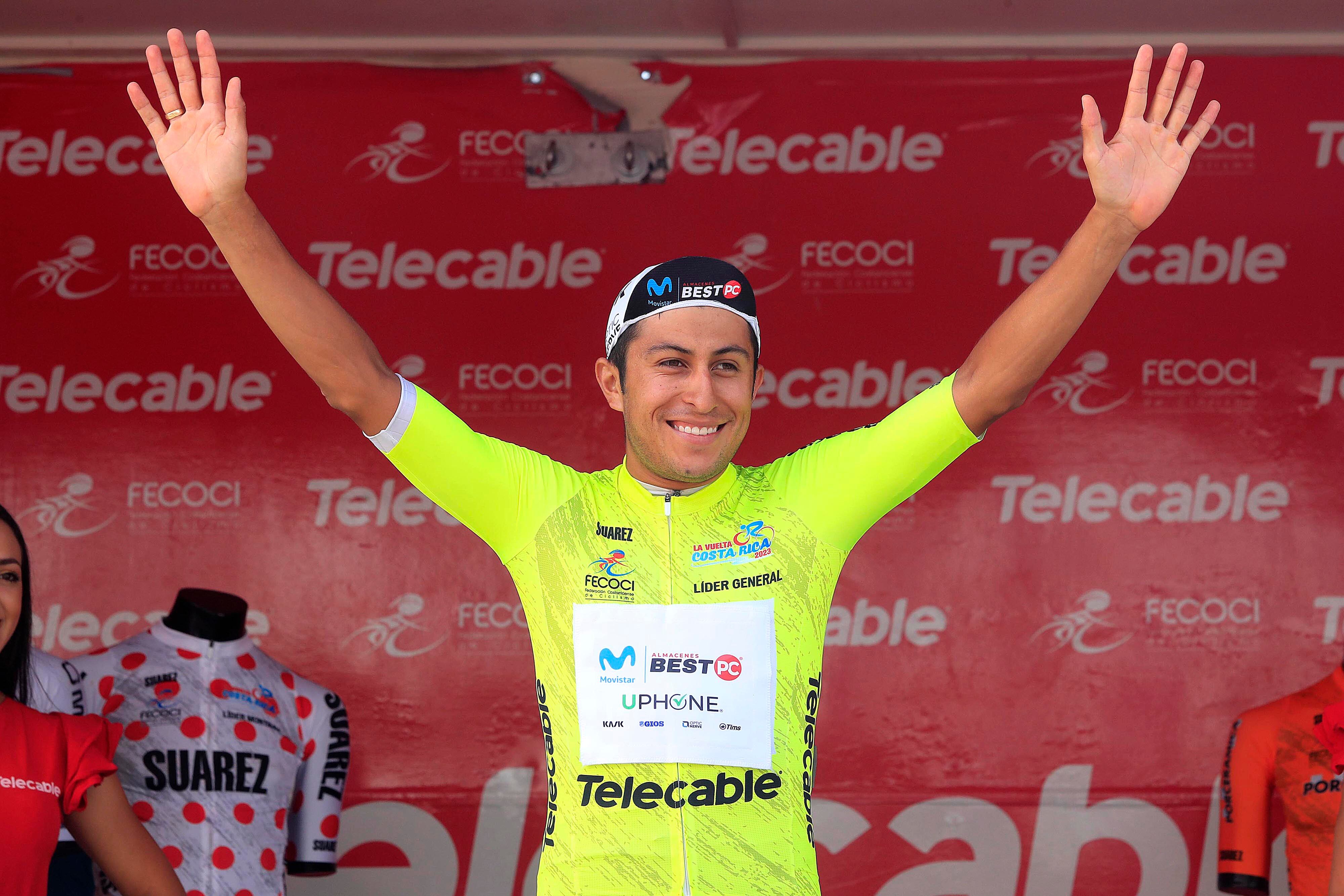 23/12/2023 San Rafael de Oreamuno. Llegada a meta de la octava etapa de la 57 Vuelta Ciclística a Costa Rica. La caravana de ciclistas llegó desde Pérez Zeledón en un espectacular recibimiento.