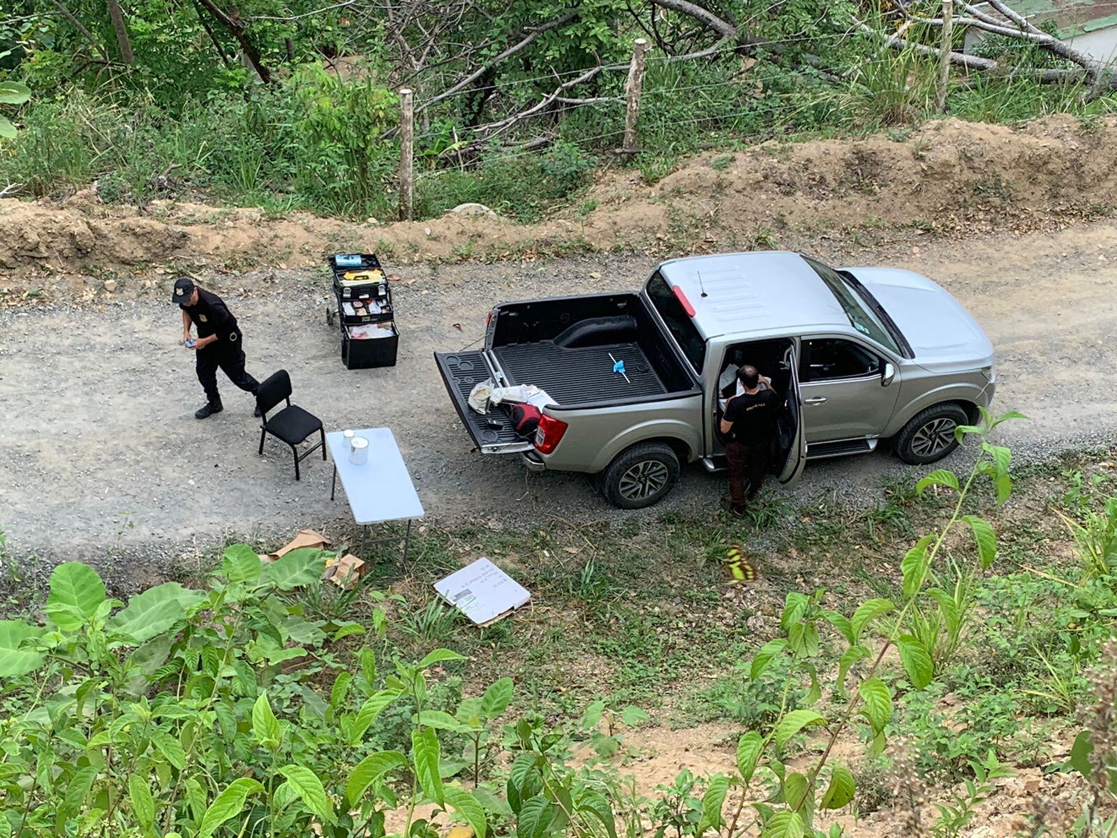 Hallan cuerpo de joven quemado en Herradura. Foto cortesía.