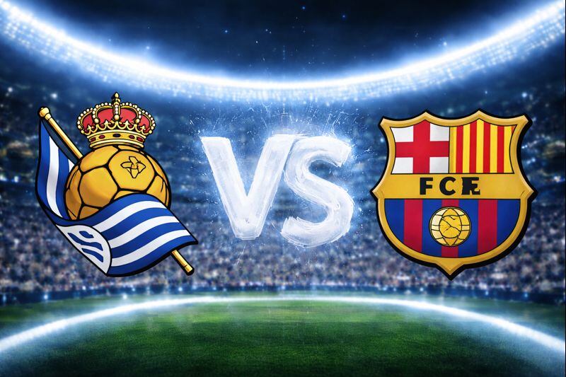 La Real Sociedad recibe al cuadro catalán en el Estadio de Anoeta.