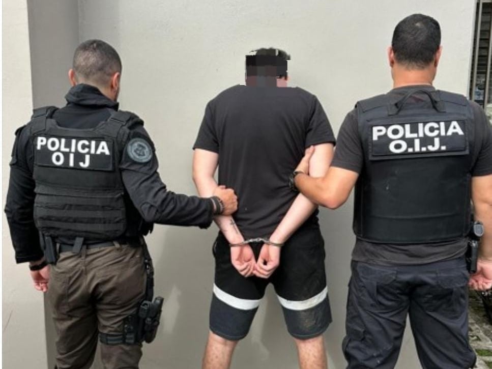 El joven sospechoso fue detenido en Concepción de Atenas. Foto OIJ.