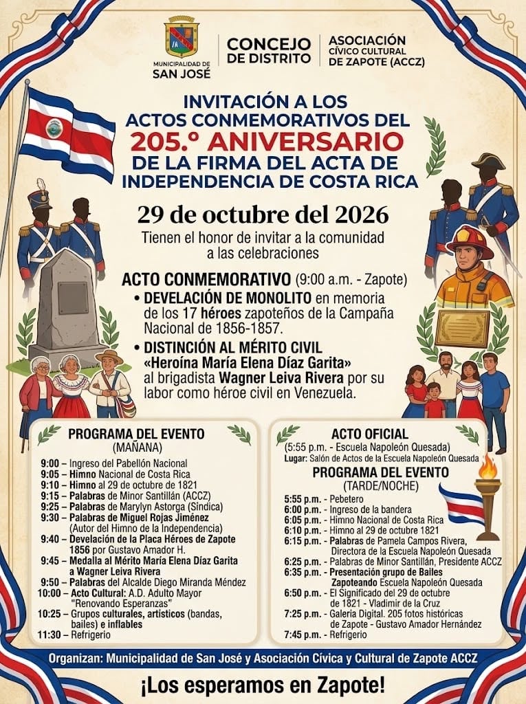 El historiador Miguel Rojas Jiménez escribió la letra del Himno Nacional de la Libertad y la Independencia, inspirado en su defensa del 29 de octubre de 1821 como fecha de la independencia costarricense.