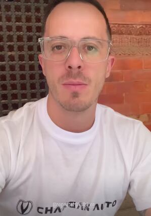 Daniel Vargas tras salir del hospital en el Everest.