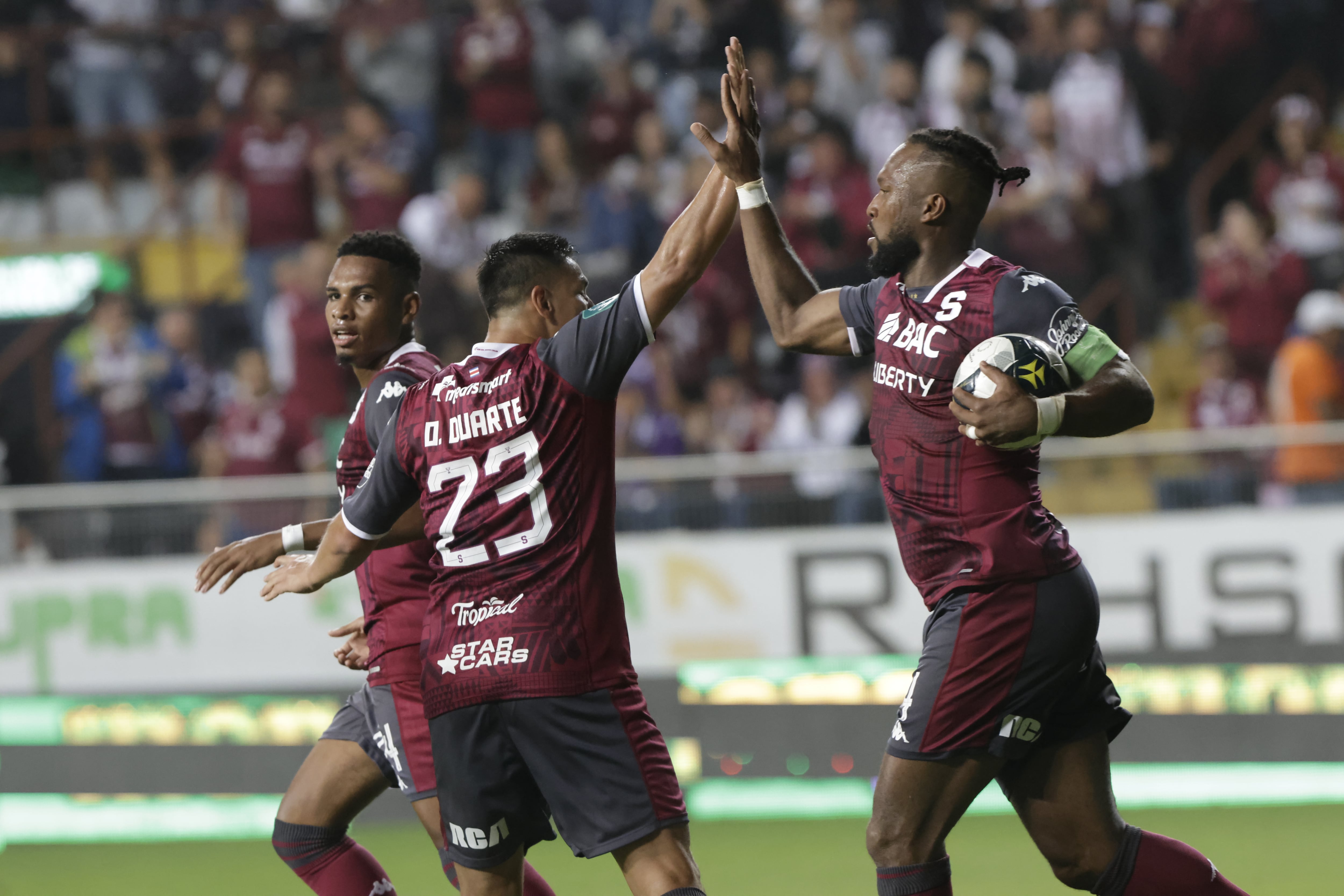 11/09/2024. Estadio Ricardo Saprissa, Tibás. Partido de la Jornada 9 del Torneo de Apertura 2024 entre el Deportivo Saprissa y el Municipal Pérez Zeledón, disputado en el Estadio Ricardo Saprissa Aymá, ubicado en Tibás.