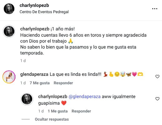 Charlyn López, Glenda Peraza