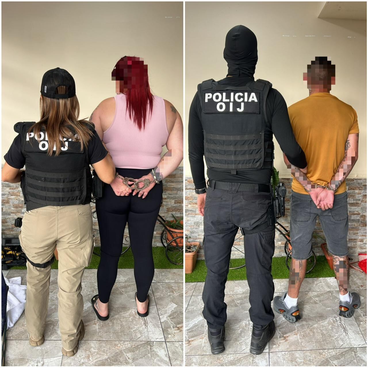 Una mujer de 42 años y un hombre de 22 años ambos de apellido Ramírez están en manos del OIJ por ser sospechosos de robo agravado. Foto: OIJ