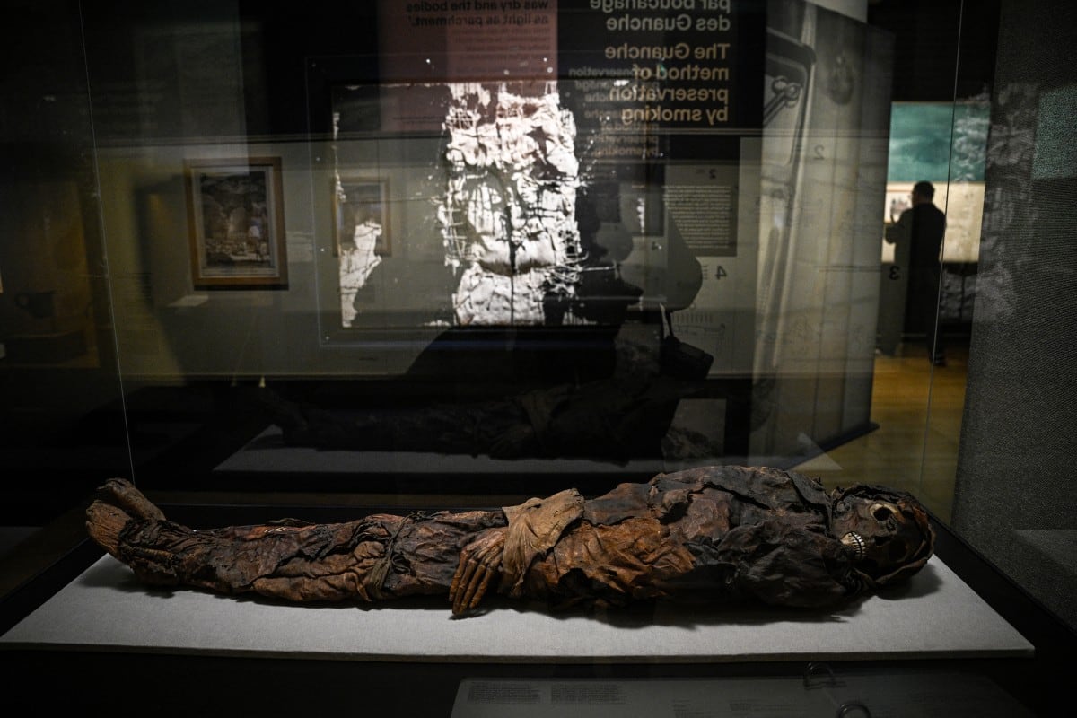 Momias andinas cautivan al público en una exposición en París