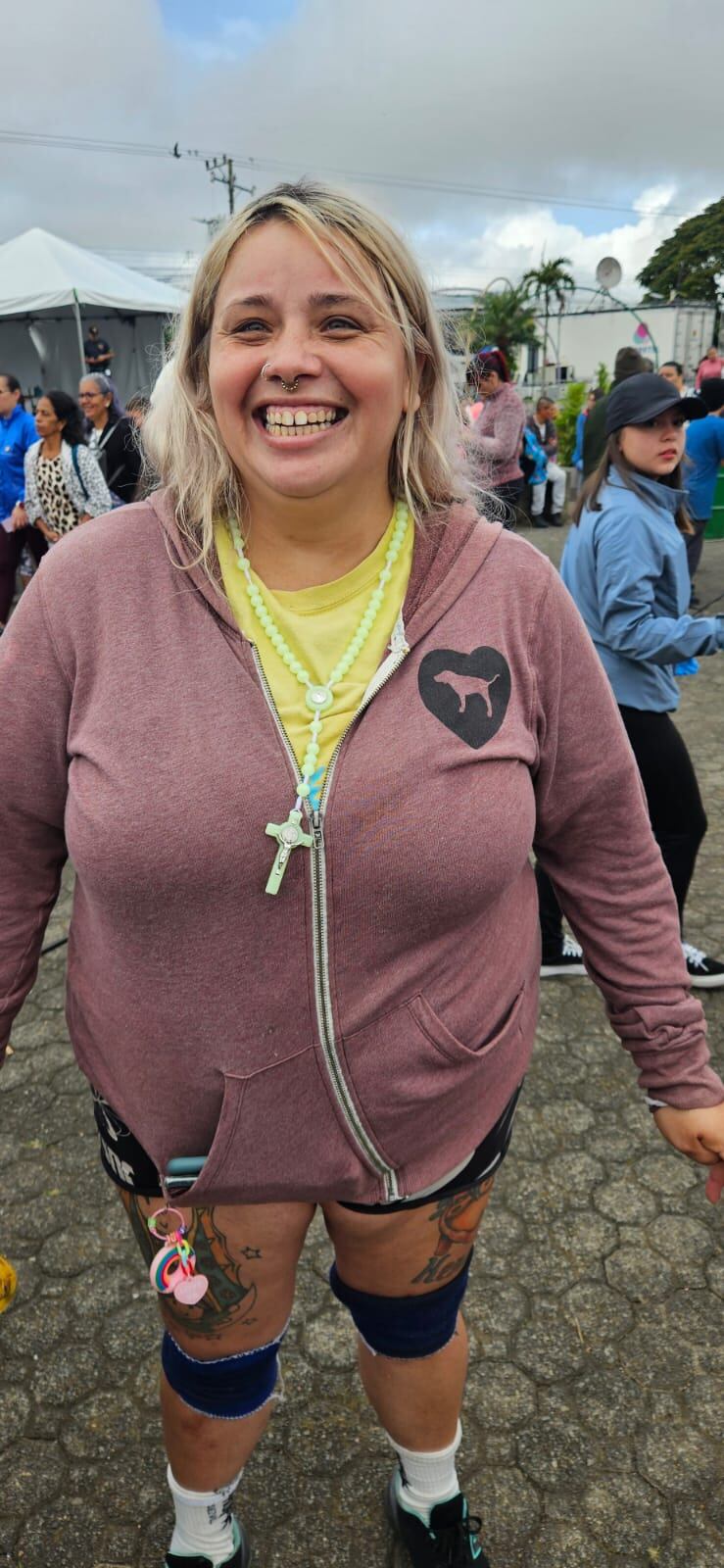 Gloriana Álvarez hizo la romería para pedir por su hijo, que padece una enfermedad del corazón.