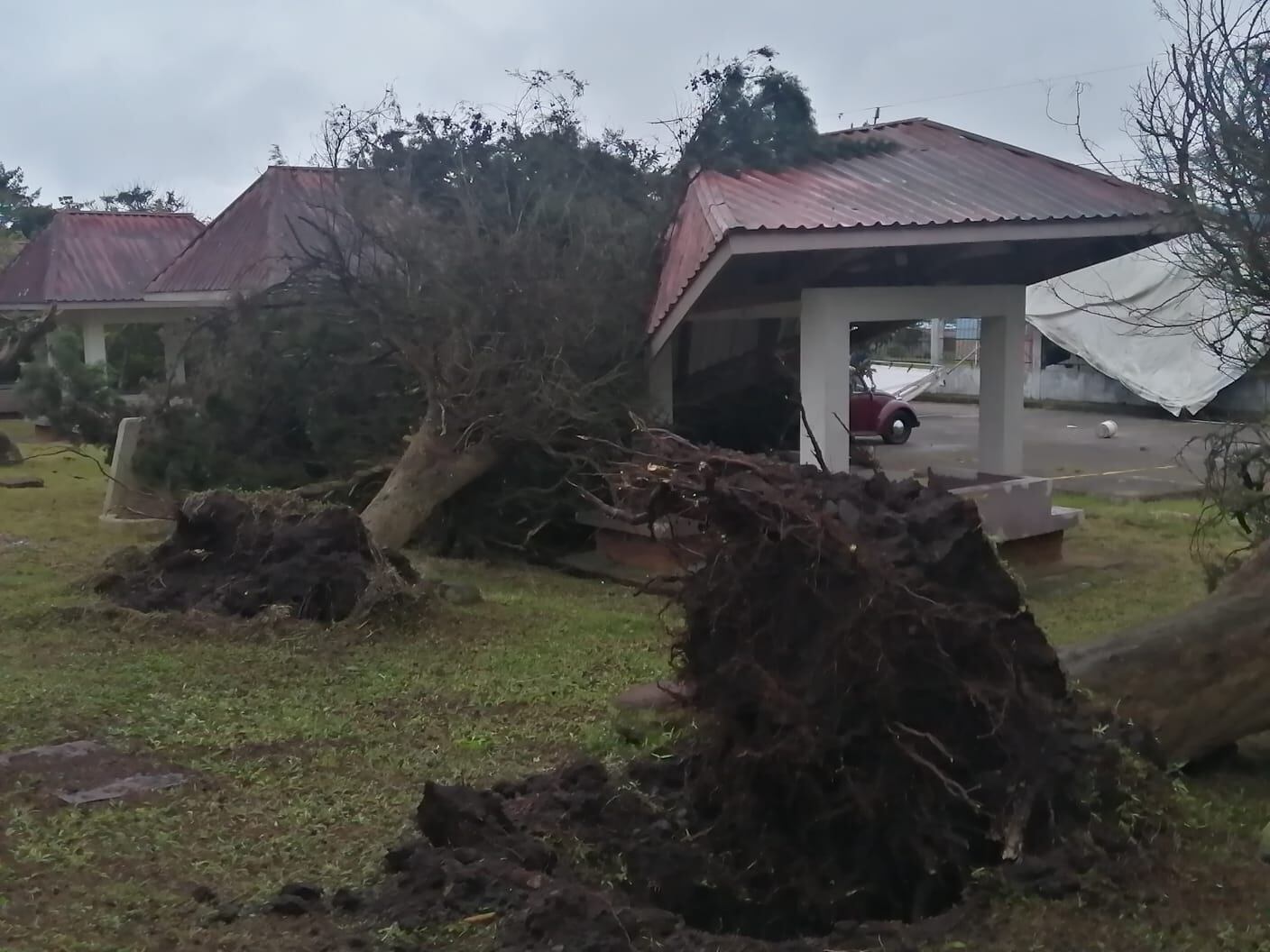 Torbellino causa estragos en Cartago. Foto suministrada por Keyna Calderón.