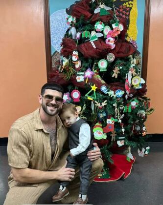 Bryan Ganoza y sus hijo Bastian y Colette.