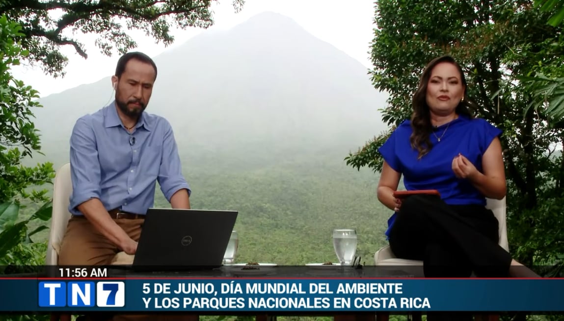 Telenoticias se presentó este 5 de junio desde las faldas del volcán Arenal en San Carlos.