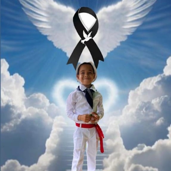 Luis Aguirre, niño inocente fallecido en Nicoya. Foto autorizada por Merelyn López, mamá del niño.