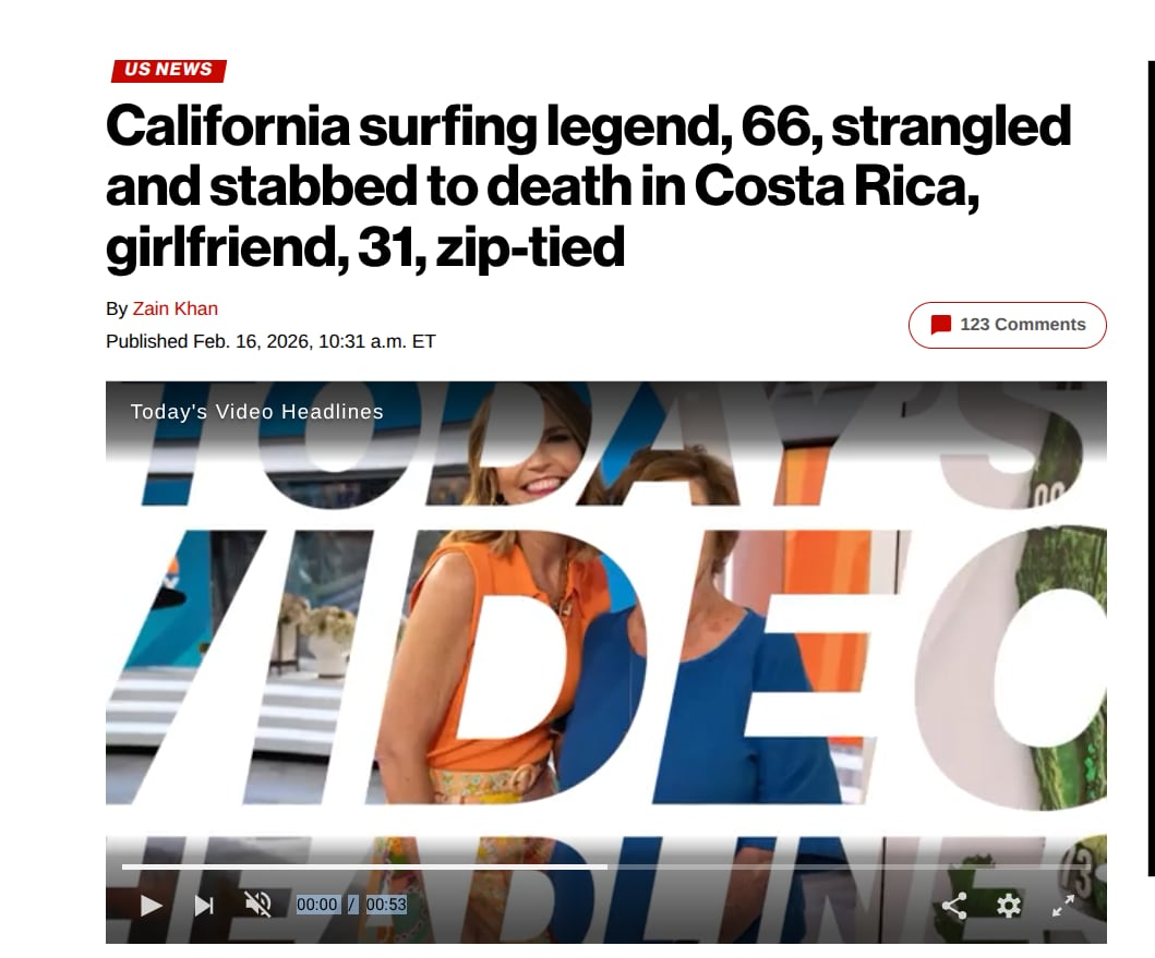 Medios internacionales reaccionan ante la muerte del estadounidense Kurt Van Dyke en Limón.