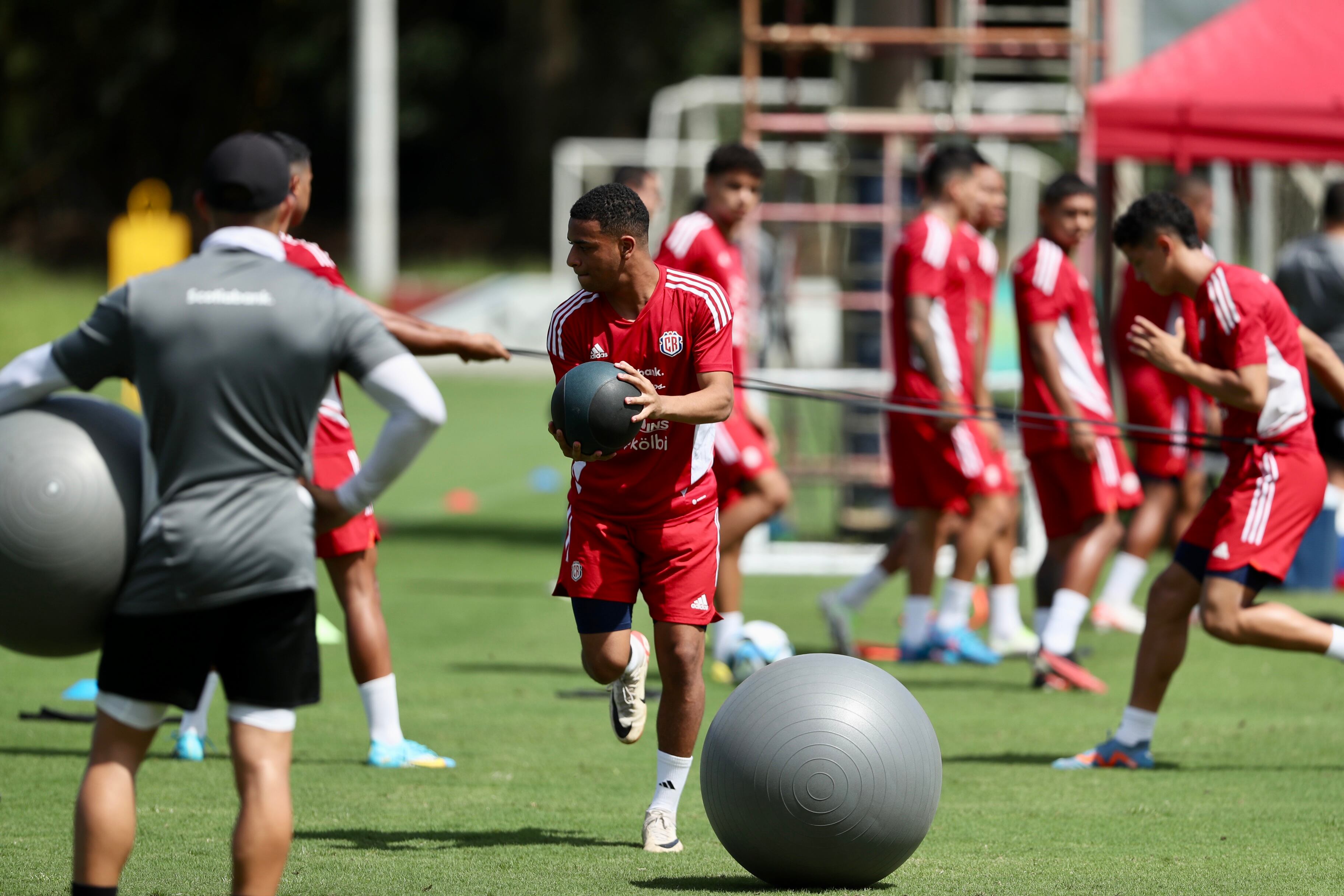 10/10/2023, Alajuela, Proyecto Gol, entrenamiento dela selección sub 23 con Claudio Vivas cómo entrenador interino previo al los fogueos ante Colombia sub 23.