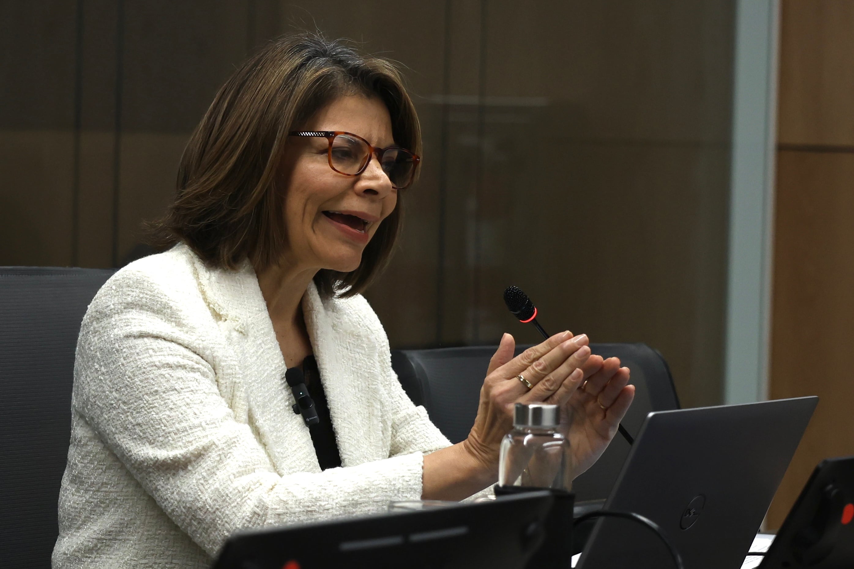 14/08/2025, San José, Asamblea Legislativa, comparecencia de la ex presidente de la república Laura Chinchilla en la comisión de Seguridad y Narcotráfico.