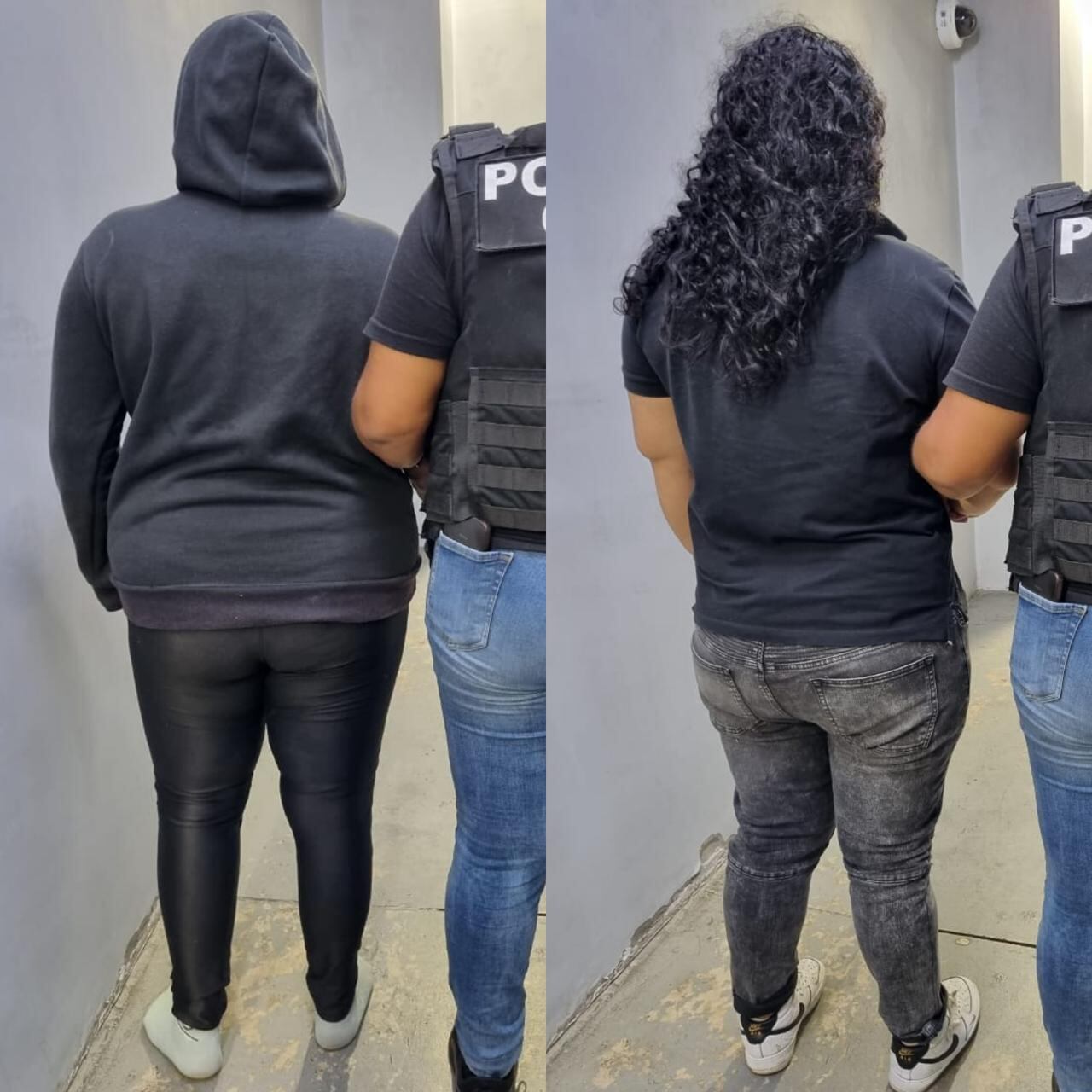 Dos hermanas de apellidos Víquez, de 28 años y 37 años, están en manos de las autoridades por ser sospechosas de una millonaria estafa que habrían logrado a través de llamadas telefónicas y correos electrónicos. Foto: OIJ