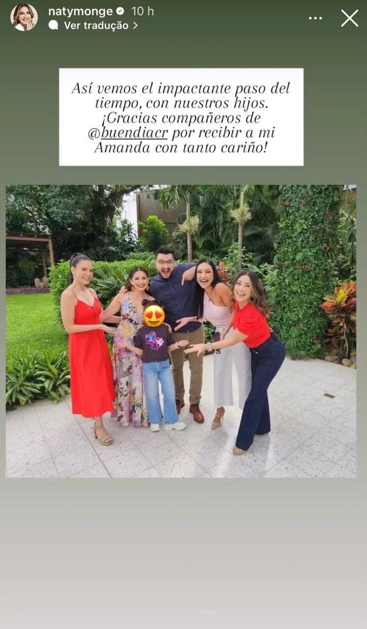 Natalia Monge agradeció a sus compañeros de Buen día por el recibimiento que le dieron a su especial acompañante