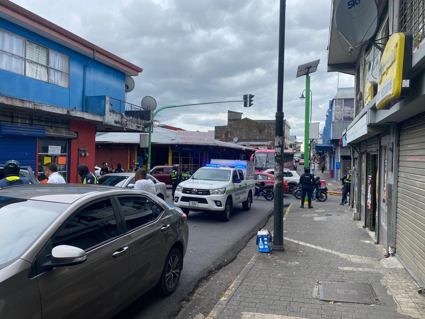 Operativo Escudo en el centro de San José. Foto Ministerio Público.