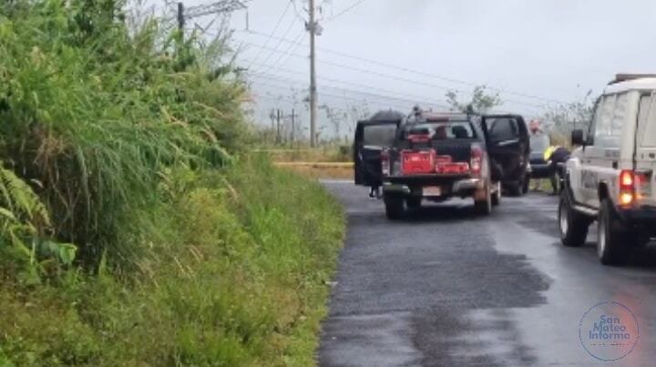 Por la falta de iluminación el conductor no habría visto al hombre sobre la calle. Foto San Mateo Informa.