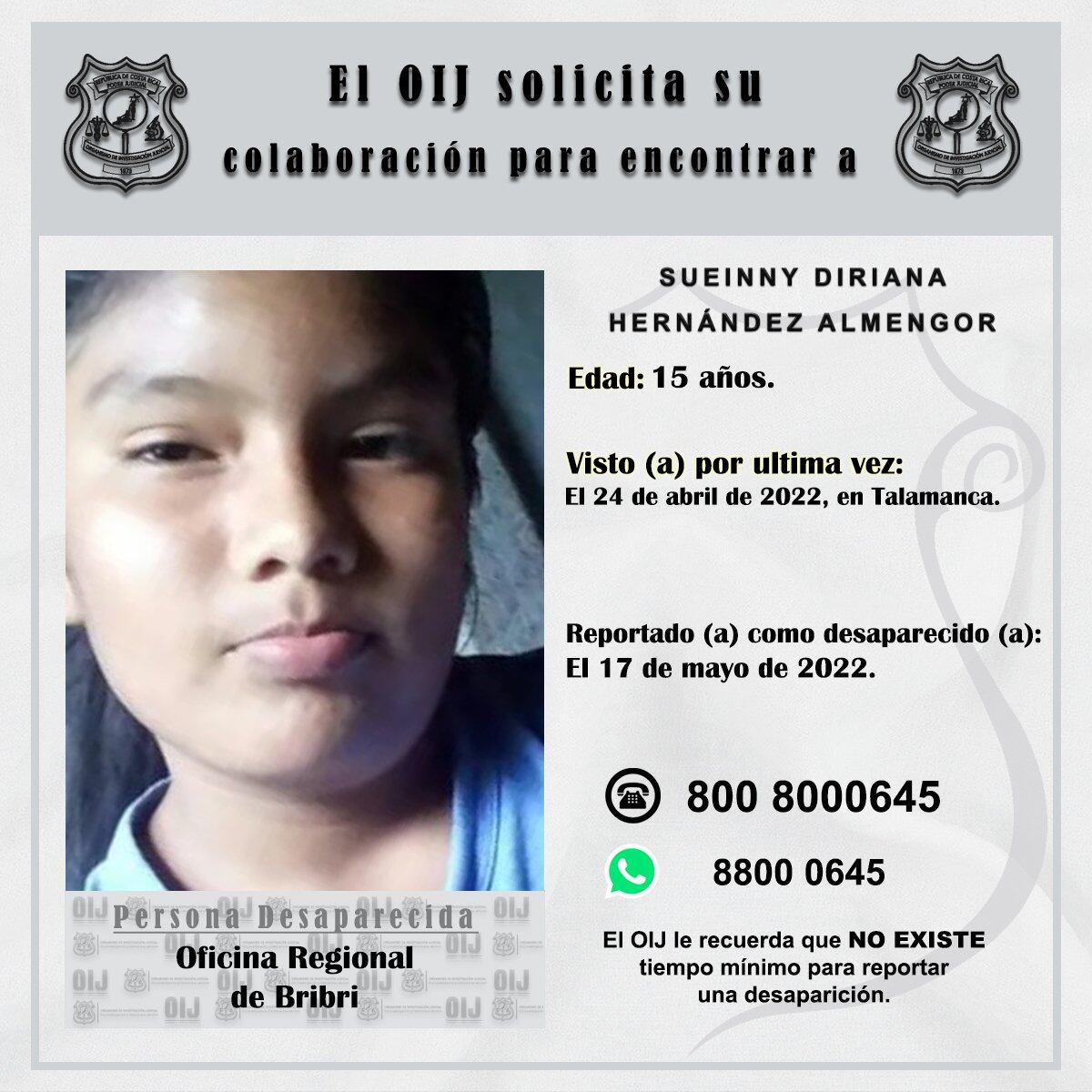 Desaparecidos. Foto OIJ.