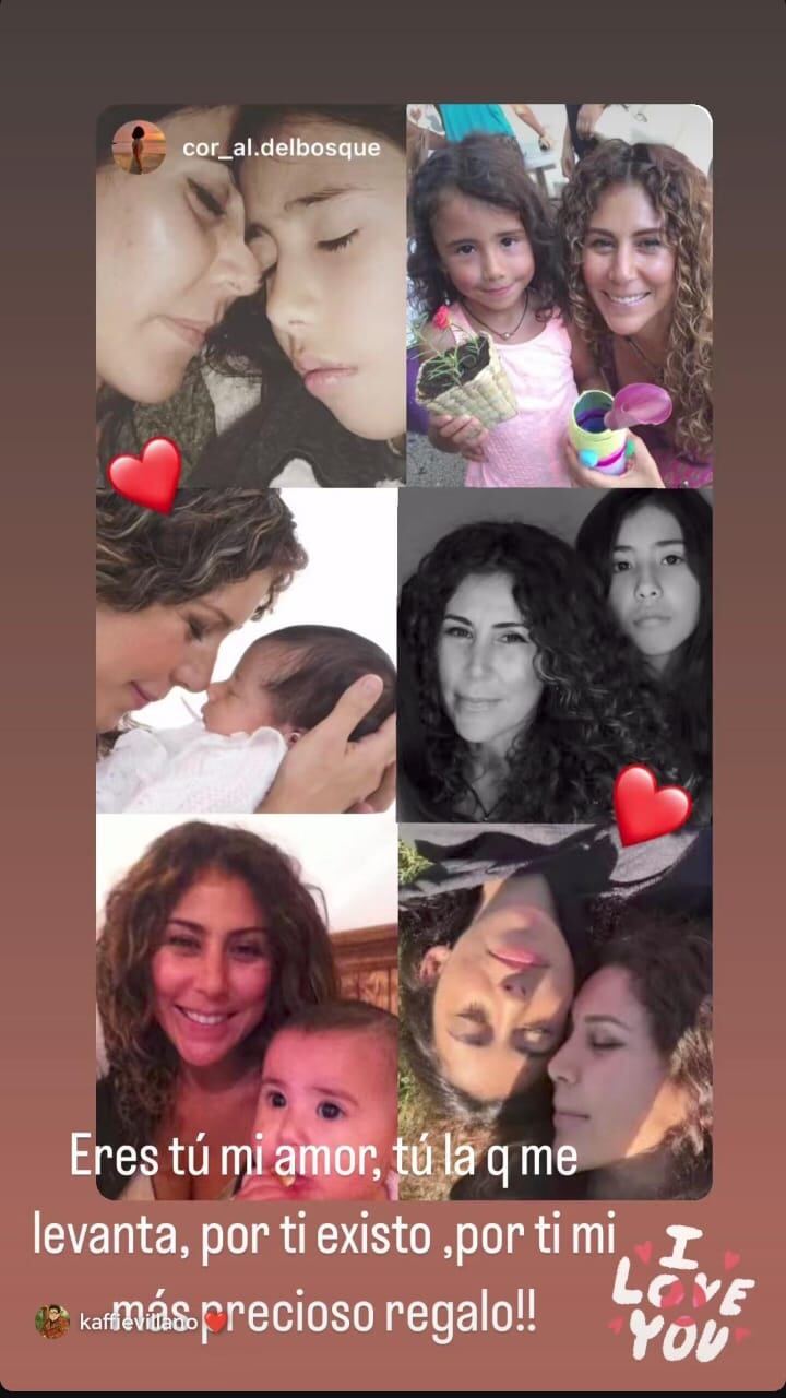 Vica Andrade con sus hijos