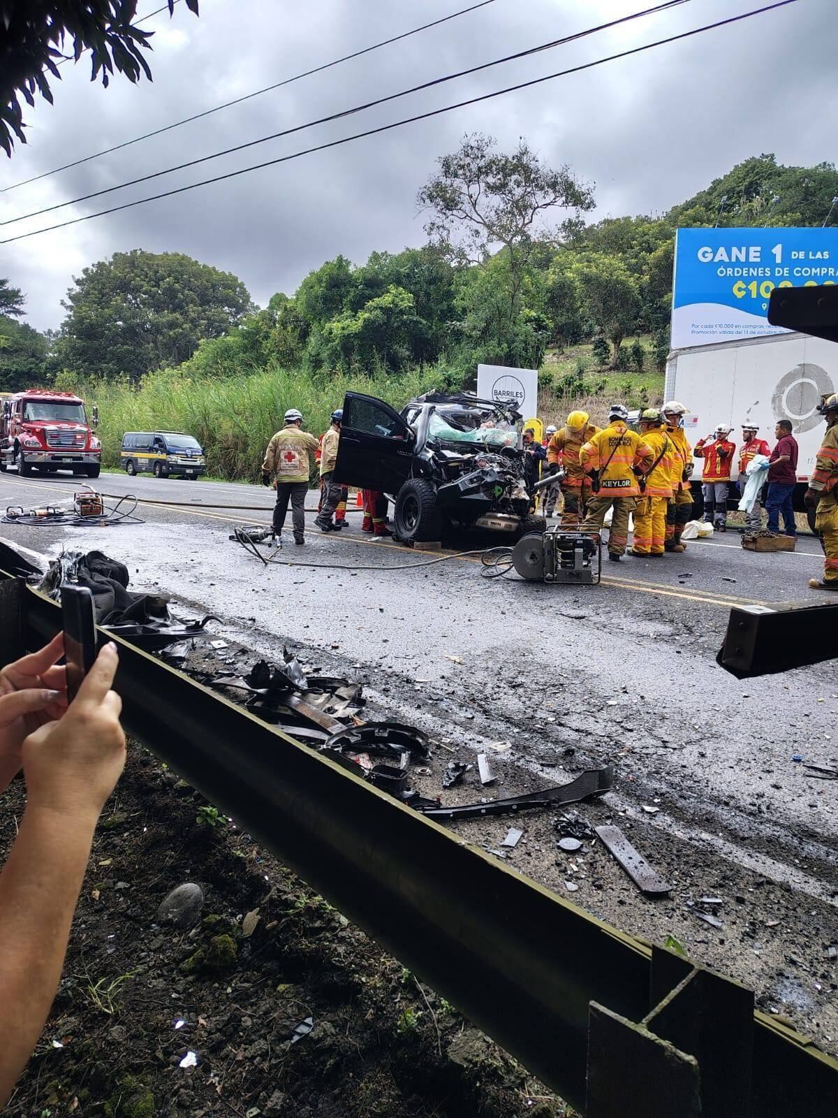 Fatal accidente en Palmares. Foto Choques en Costa Rica.