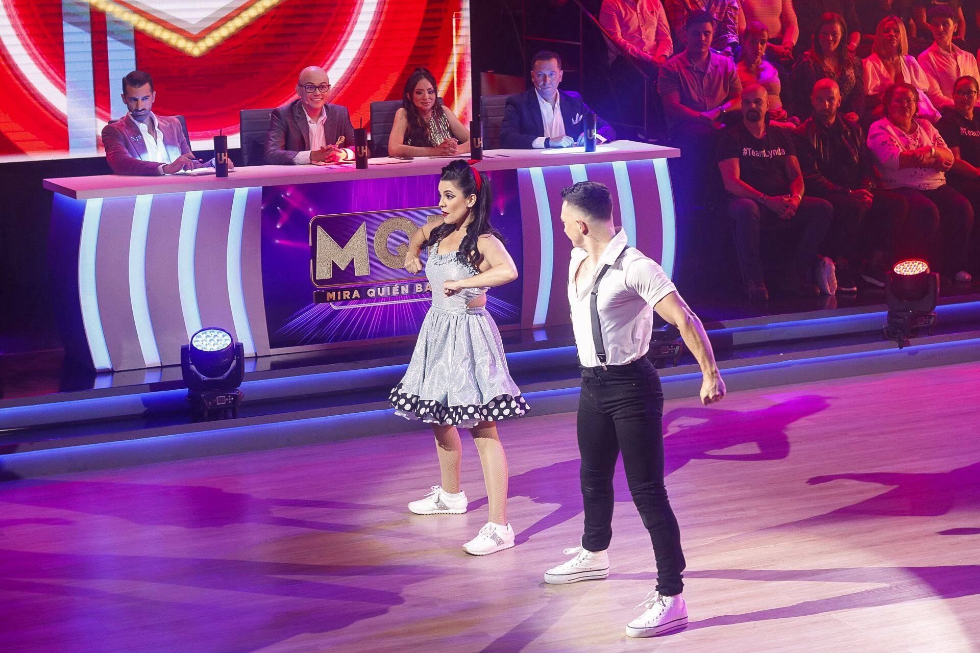 22/09/2024. Mira quién baila, Televisora de Costa Rica. Estudio Marco Picado. Sabana, San José. Fotografía: Lilly Arce. En la fotografía: Vanessa - Byron