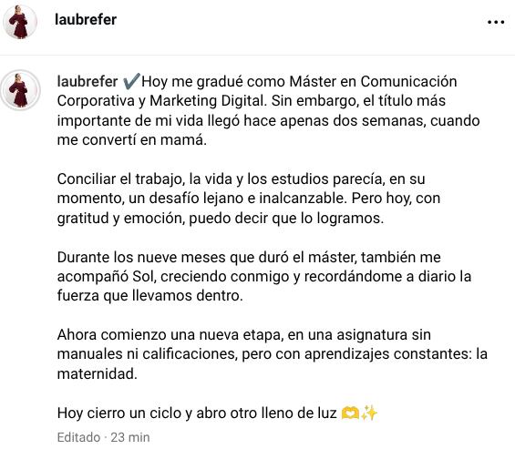 Laura Brenes celebra otro gran momento de su vida a 14 días de dar a luz
