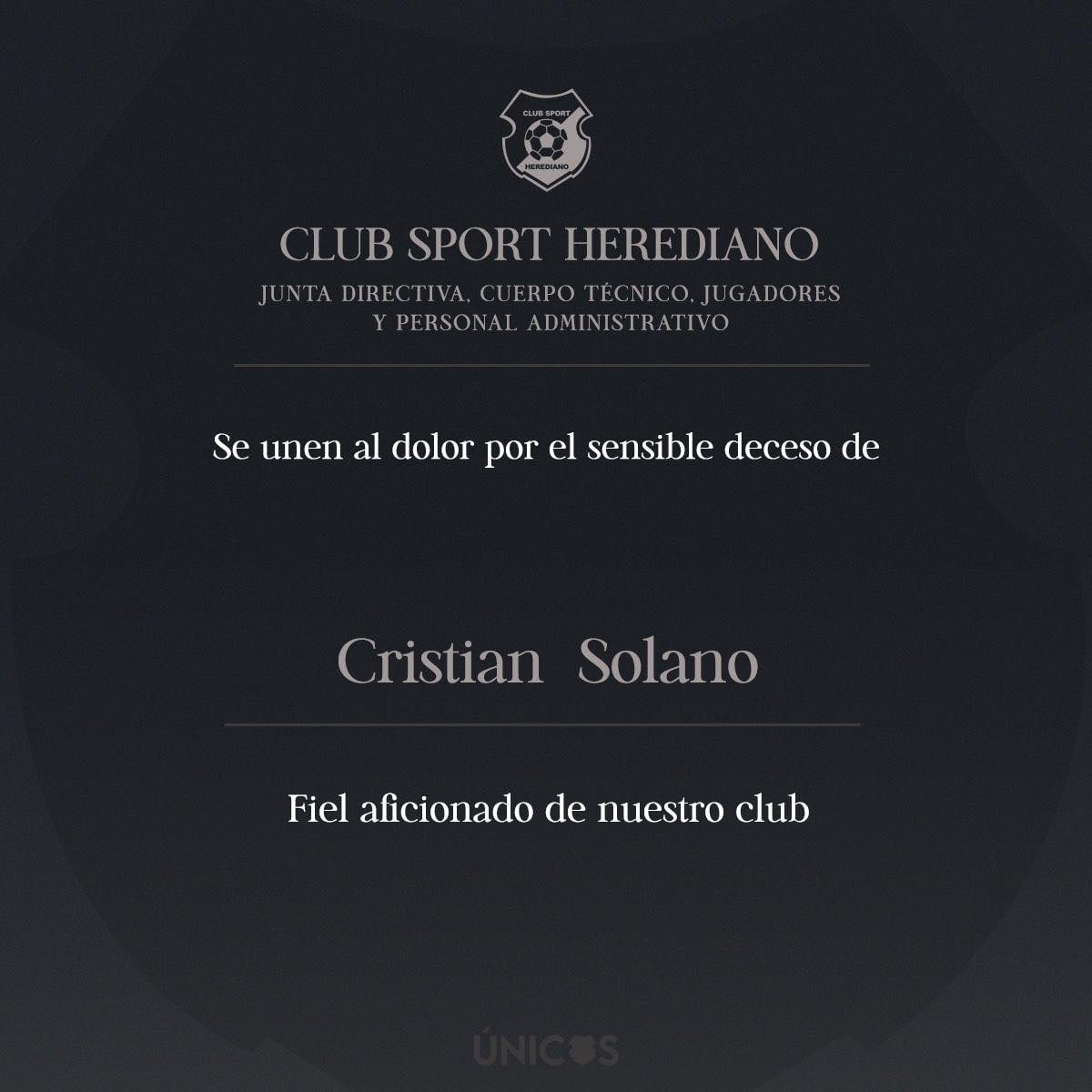 Este fue el mensaje de Herediano.