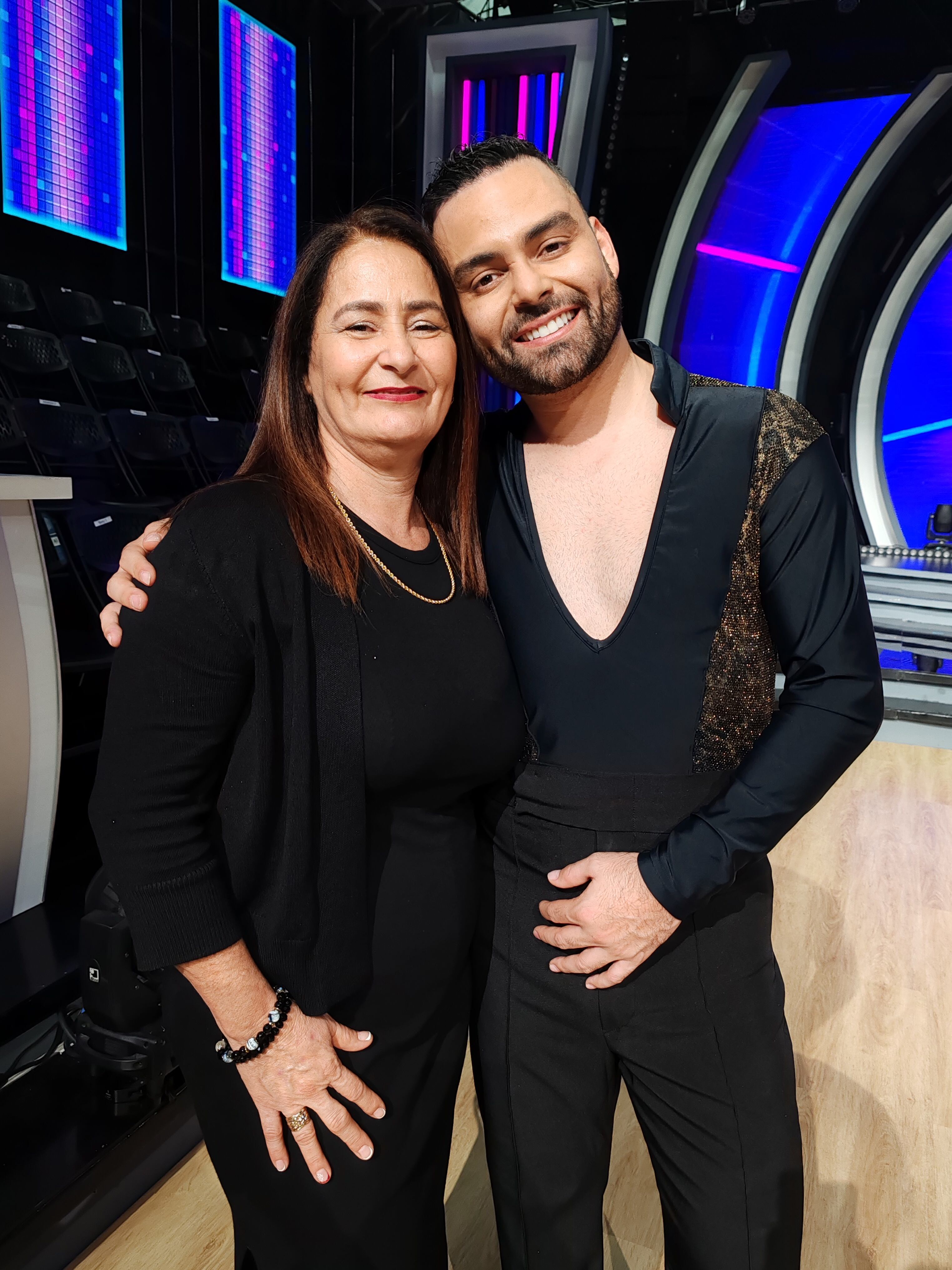Diego Bravo y su mamá Damaris Bravo en Mira quién baila