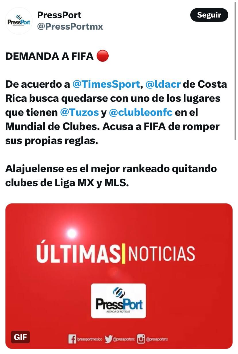 La demanda que interpuso Alajuelense a FIFA le dio la vuelta al mundo.