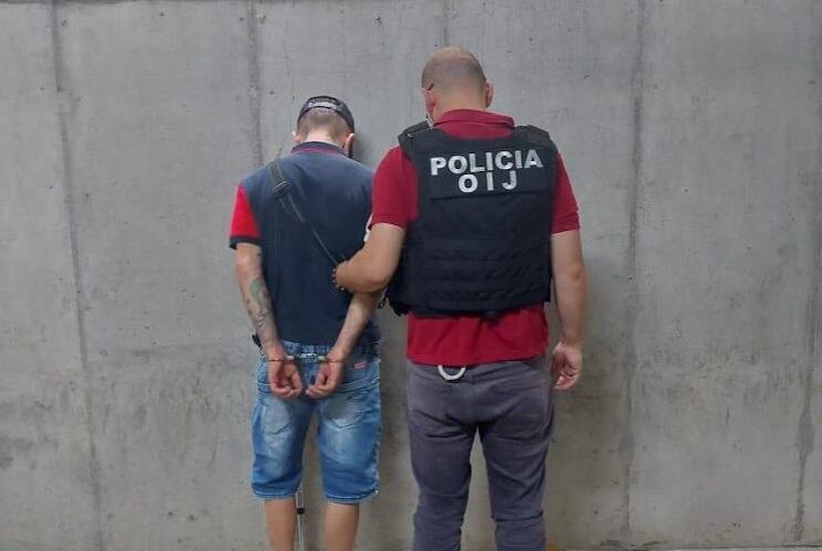 El sospechoso fue capturado en Paracito de Moravia. Foto OIJ.