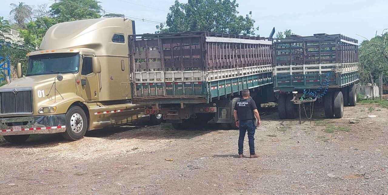 Tres sujetos de apellidos Vega de 41 años, Porras de 32 años y Castillo de 30 años serían los sospechosos de realizar un millonario robo de cabezas de ganado. Foto: OIJ