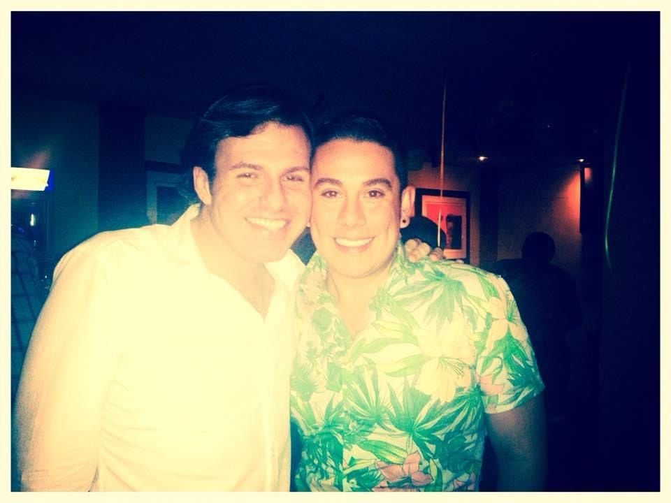 Maquillista David Calvo con varios famosos.