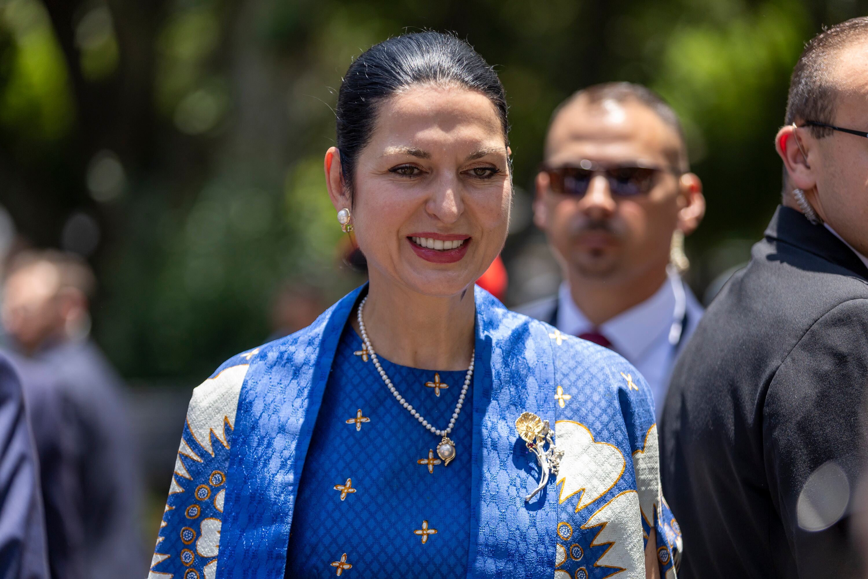 15/09/2024, San José, Paruqe Nacional y Avenida Segunda, celebración del acto cívico de los 203 años de independencia y el desfile de las bandas de las escuelas y colegios de San José, en el acto cívico estuvo el presidente de la república Rodrigo Chaves junto a la primera dama Signe Zeikate, y el alcalde de San José, Luis Diego Miranda, tambien ministros y diputados junto a varios diplomaticos.