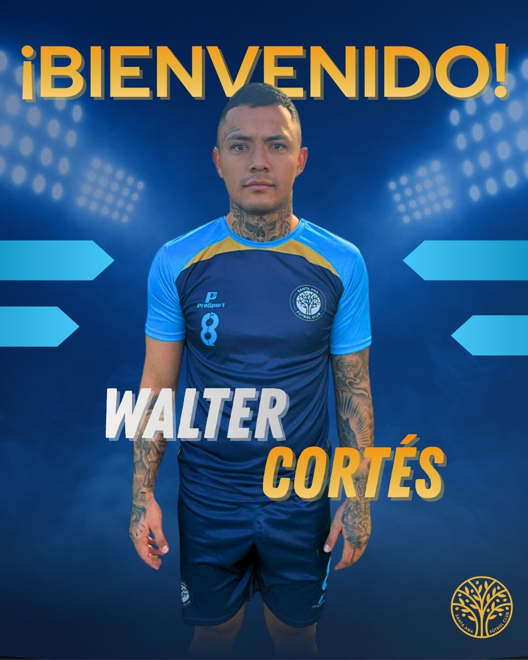 Wálter Cortés es el nuevo jugador del Santa Ana FC, equipo de la Liga de Ascenso.