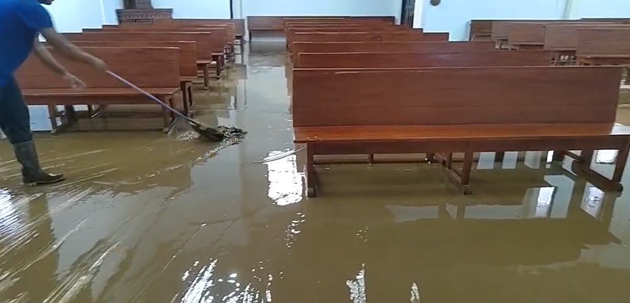 Afectaciones por lluvias e inundaciones en El Guarco. Foto cortesía.