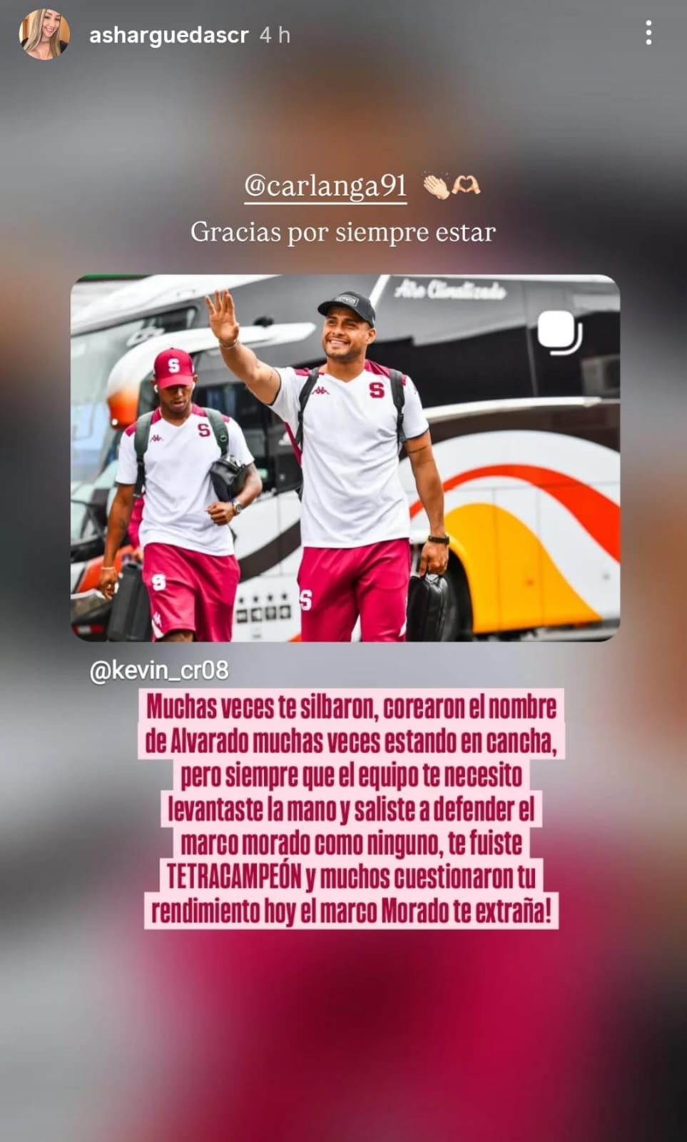 Esposa de Kevin Chamorro dejó un picante mensaje en sus redes sociales tras la derrota de Saprissa en el final