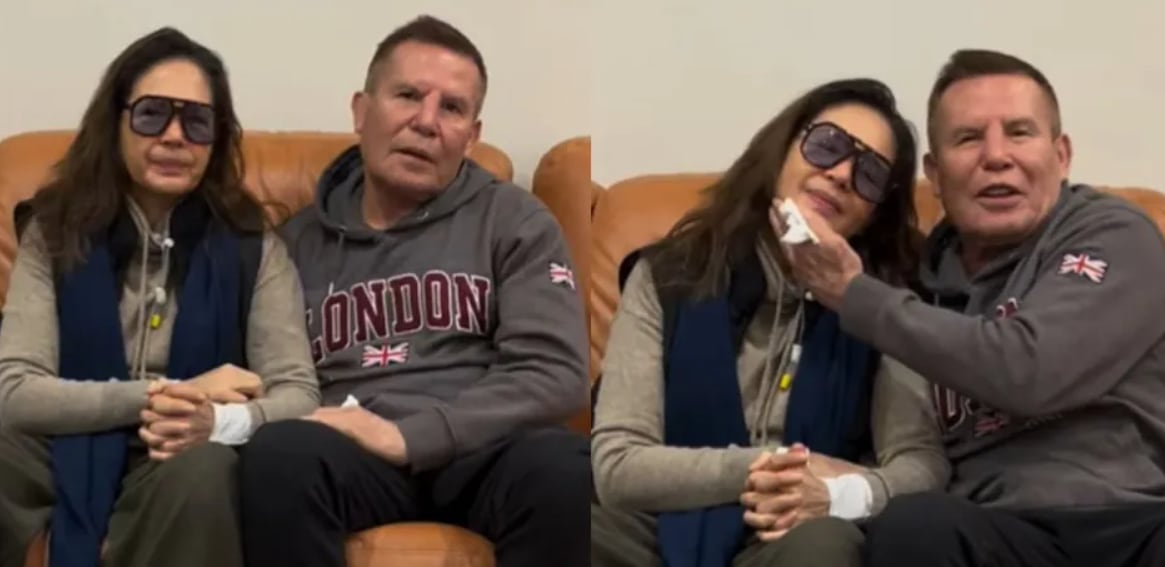 Yolanda Andrade junto a Julio César Chávez