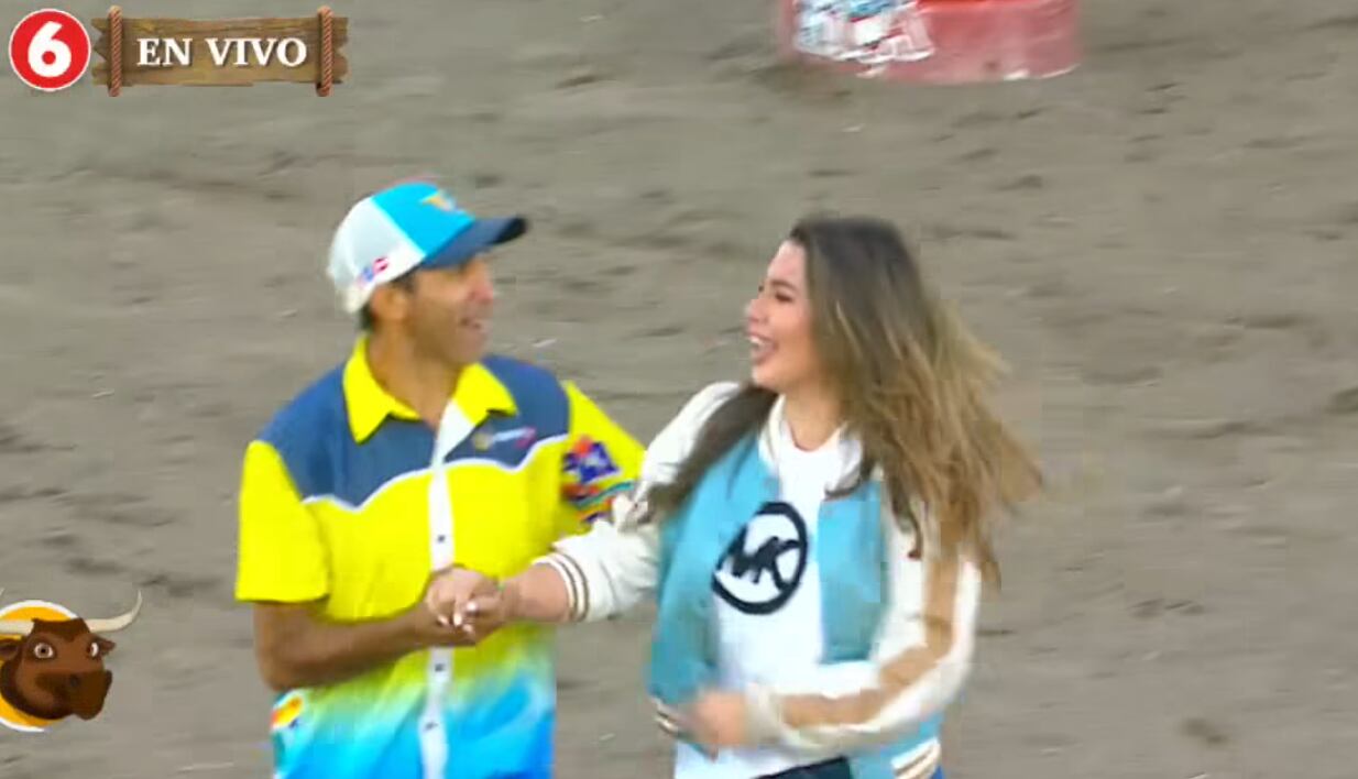 Melissa Durán en el redondel de toros de Pedregal en la corrida del 2 de enero de 2025