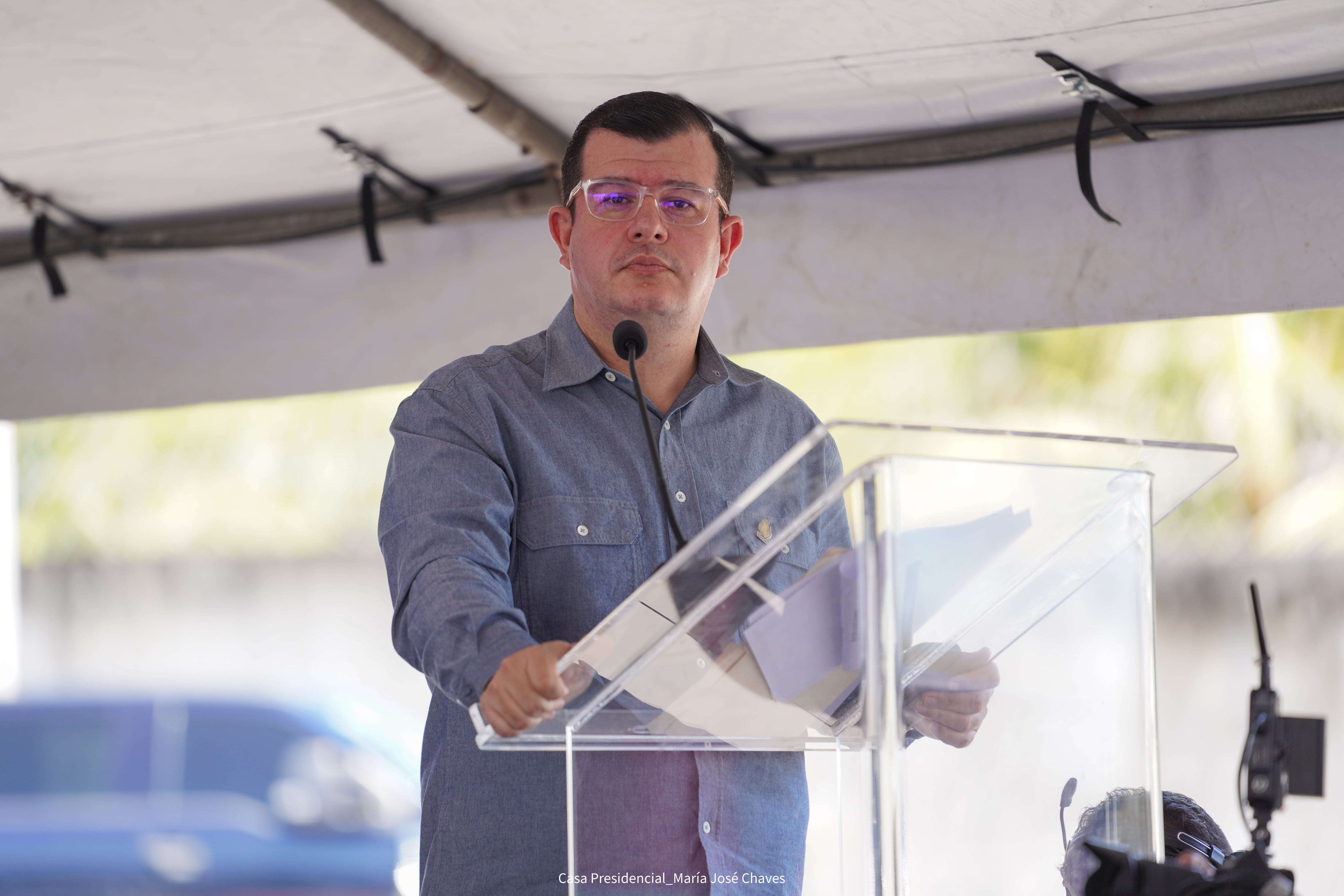El presidente Rodrigo Chaves brindó su conferencia semanal desde Peñas Blancas.