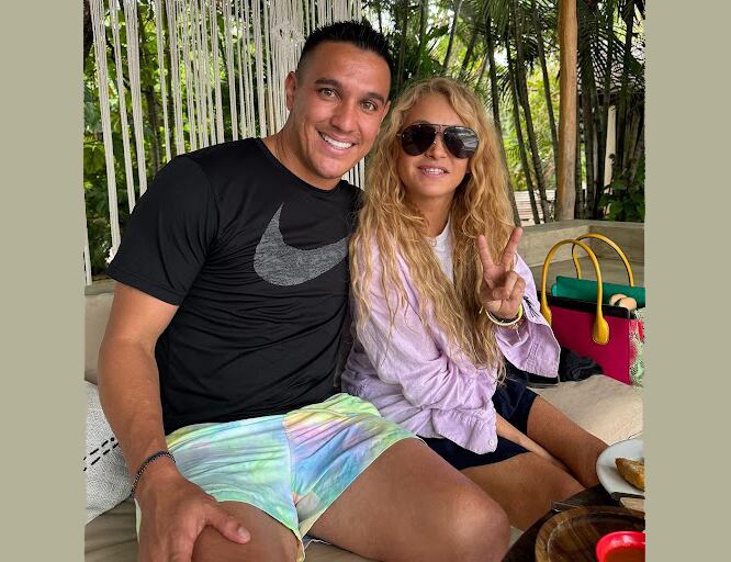 Paulina Rubio y David Guzmán, jugador del Deportivo Saprissa