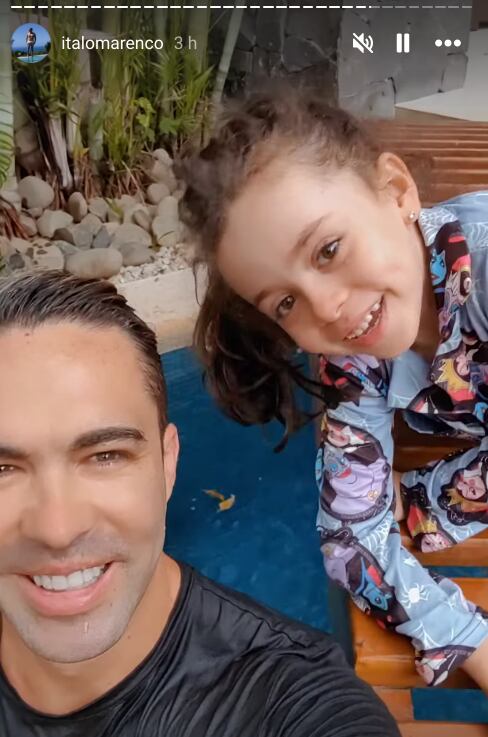 Ítalo Marenco, su esposa Cindy Villalta y su hija Irene.