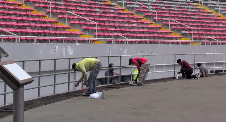 Mejoras en el estadio Nacional.