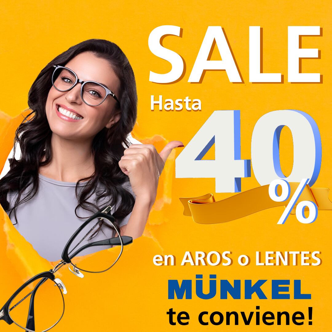Münkel tiene hasta un 40% de descuento en aros o lentes